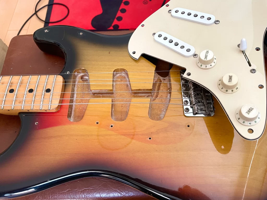 Fender '73 Stratocaster Hard Tail modified 松下工房 トレモロユニット 取り付け ストラト 改造 '70s