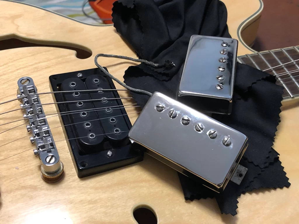 Epiphany Sheraton II Gibson 57 Classic DiMarzio DP151 PAF Pro Wiring エピフォン シェラトン セミアコ ポット コンデンサー 交換 配線図 