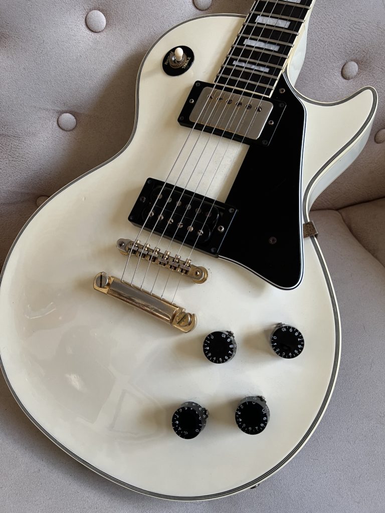 Orville Les Paul Custom (LPC-75 Alpen White) "Orville by Gibson" Made In Japan 日本製 レスポール カスタム ダイアモンドインレイ diamond inlay