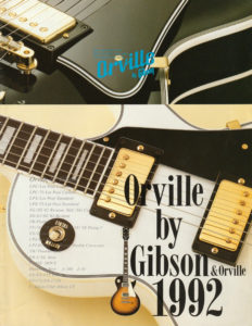 Orville Les Paul Custom (LPC-75 Alpen White) "Orville by Gibson" Made In Japan 日本製 レスポール カスタム ダイアモンドインレイ diamond inlay 1992カタログ