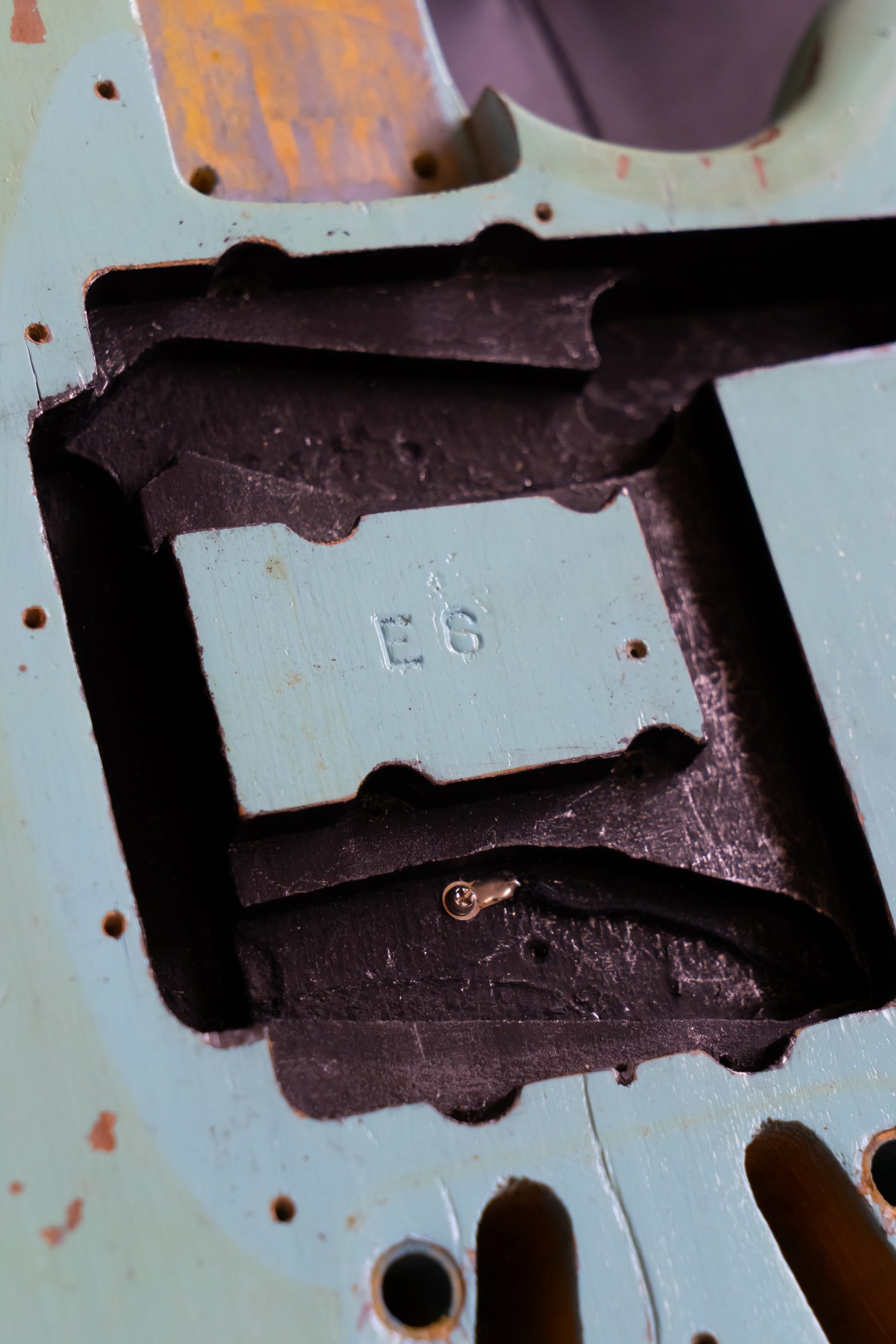 Fender Mustang 1966 Daphne Blue Body Neck ダフネブルー ヴィンテージ ムスタング フェンダー ES Stamp スタンプ ボディ body