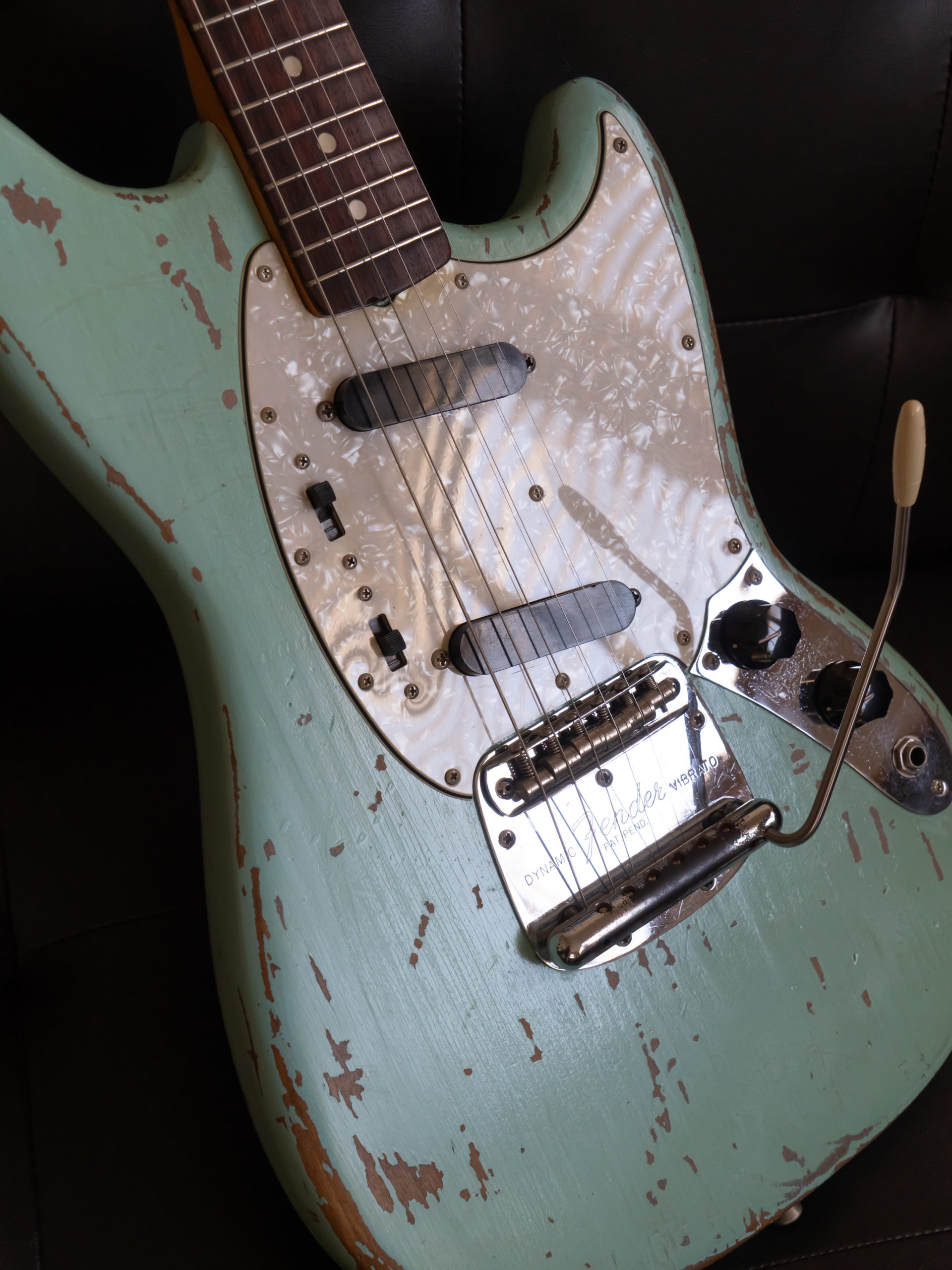Fender Mustang 1966 Daphne Blue Body 1966 Mustang Neck ダフネブルー ヴィンテージ ムスタング フェンダー ES Stamp スタンプ ボディ body neck date 16JAN66B