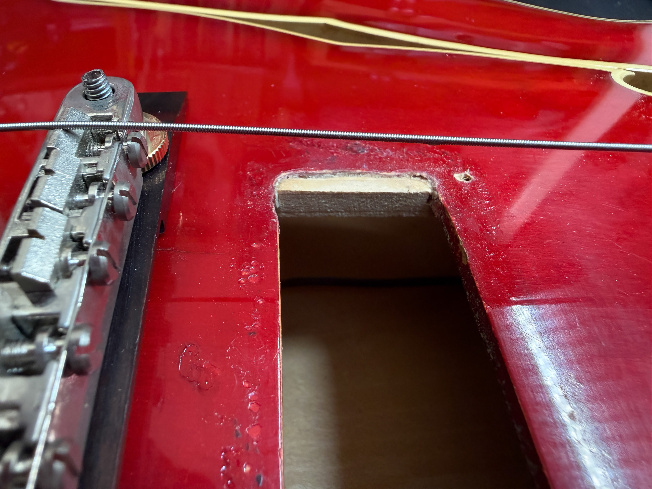 Fender Coronado 1967 Chery Red Candy Apple Red '60s ピックアップの取り付け wiring Gretsch Dynasonic