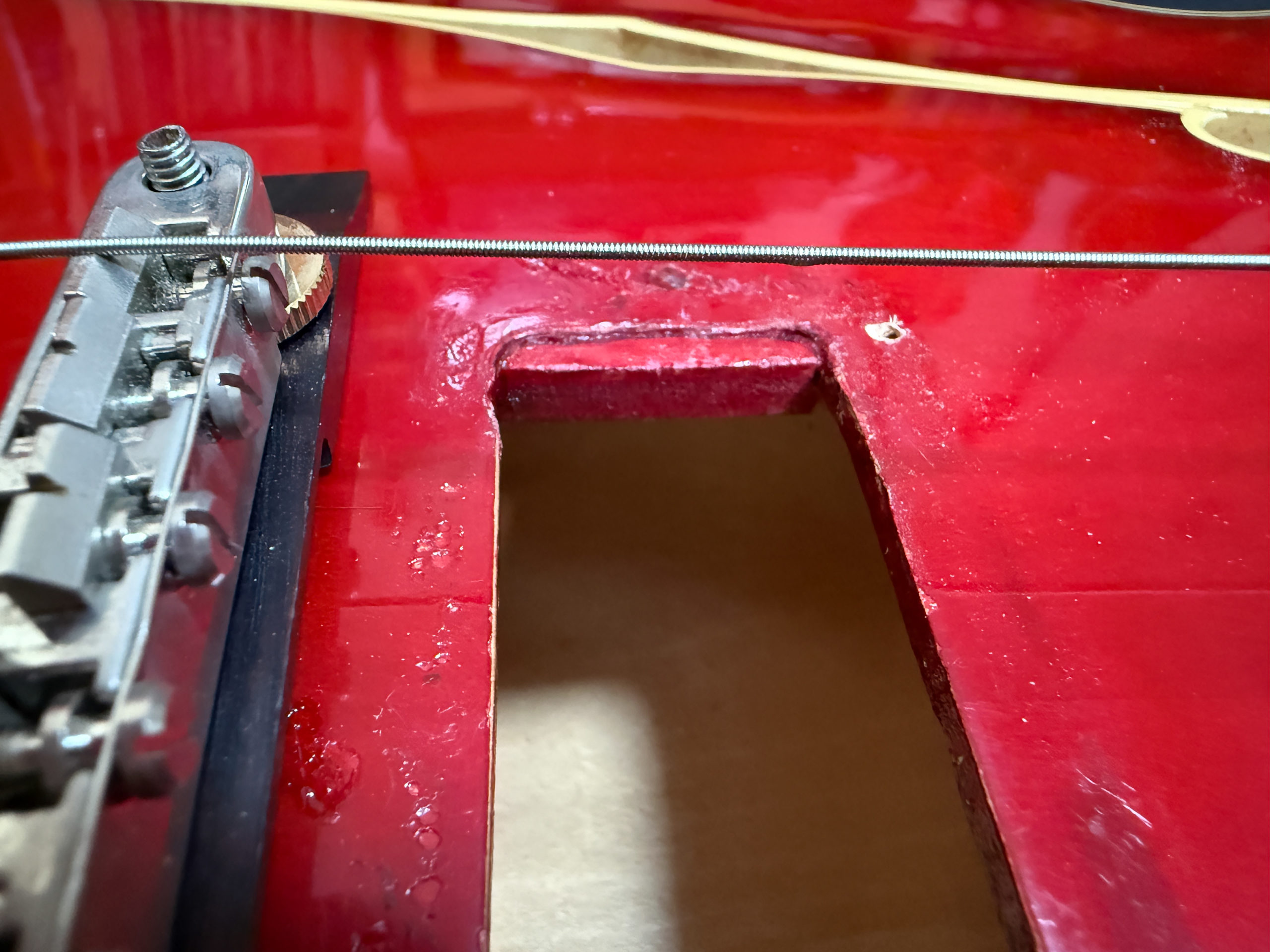 Fender Coronado 1967 Chery Red Candy Apple Red '60s ピックアップの取り付け wiring Gretsch Dynasonic