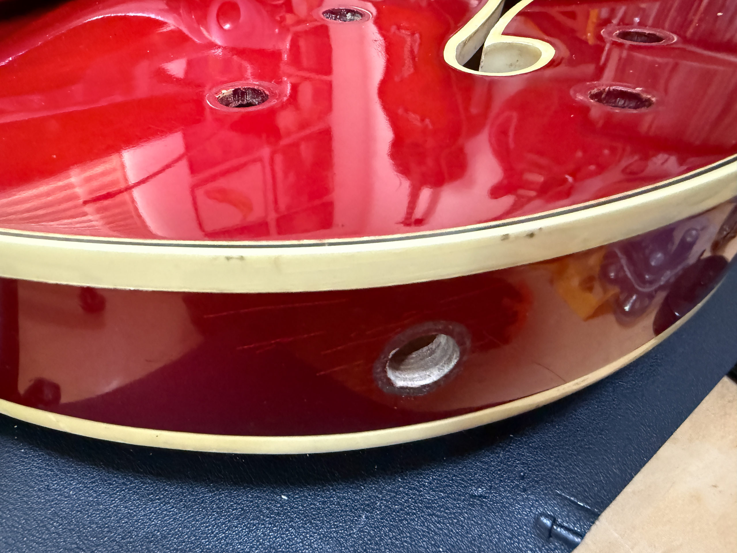 Fender Coronado 1967 Chery Red Candy Apple Red '60s ピックアップの取り付け wiring Gretsch Dynasonic