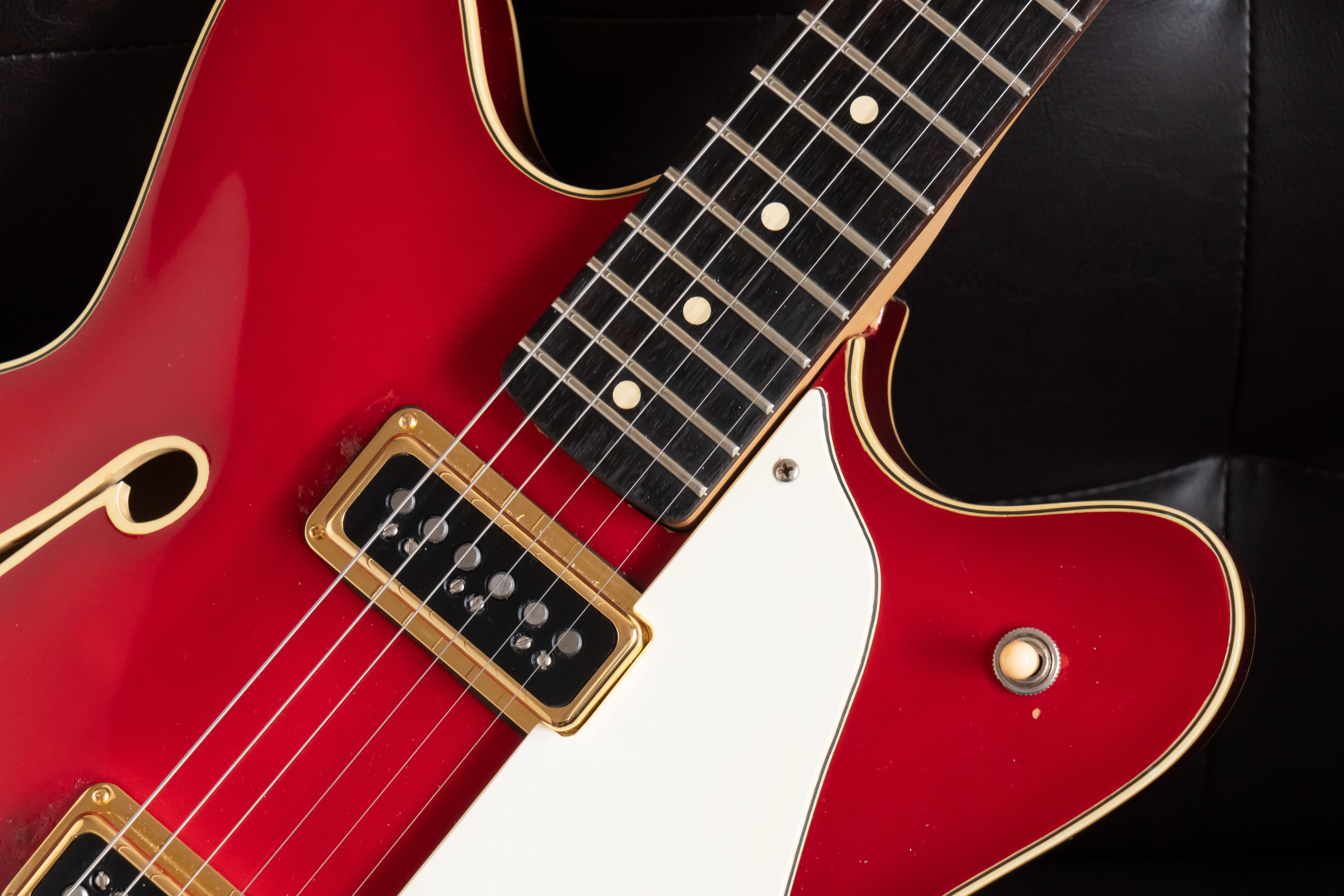 Fender Coronado 1967 Chery Red Candy Apple Red '60s ピックアップの取り付け wiring Gretsch Dynasonic Jazzmaster MEX　ネック