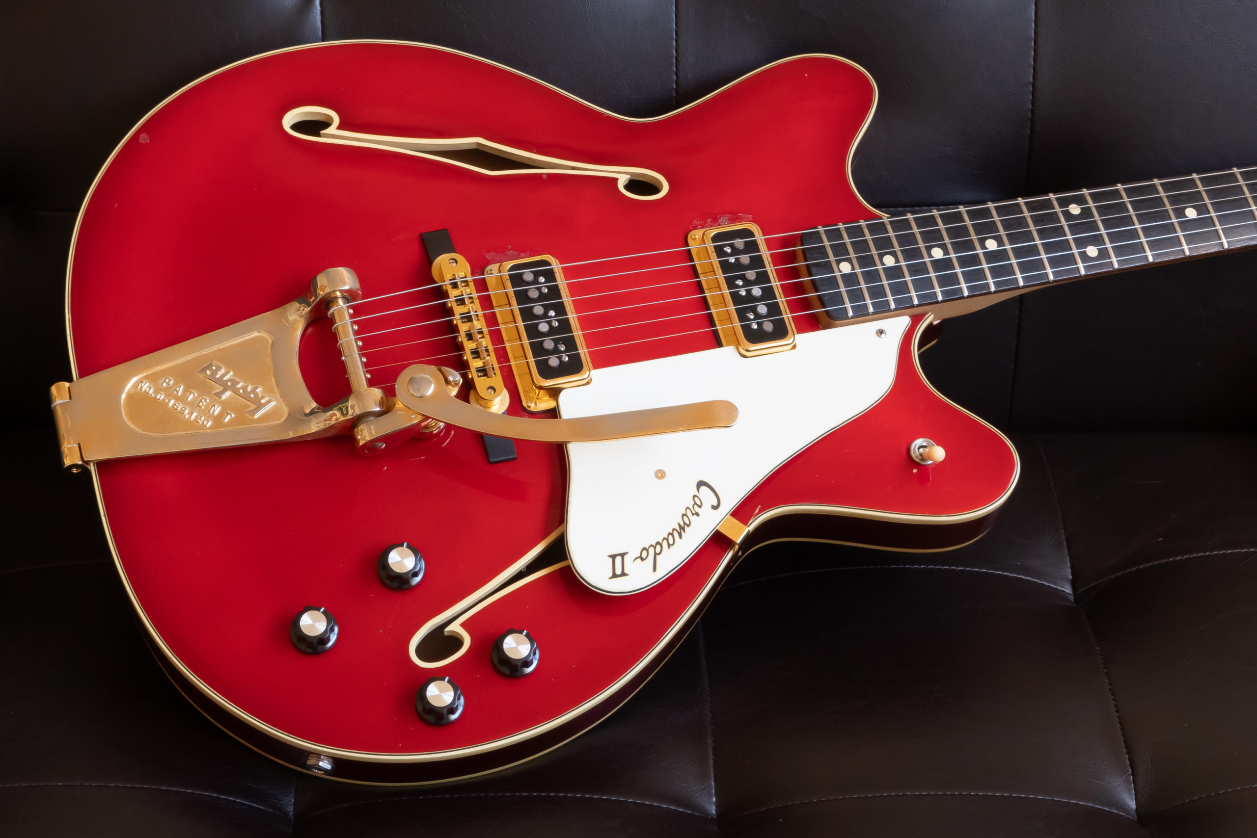 Fender Coronado 1967 Chery Red Candy Apple Red '60s ピックアップの取り付け wiring Gretsch Dynasonic