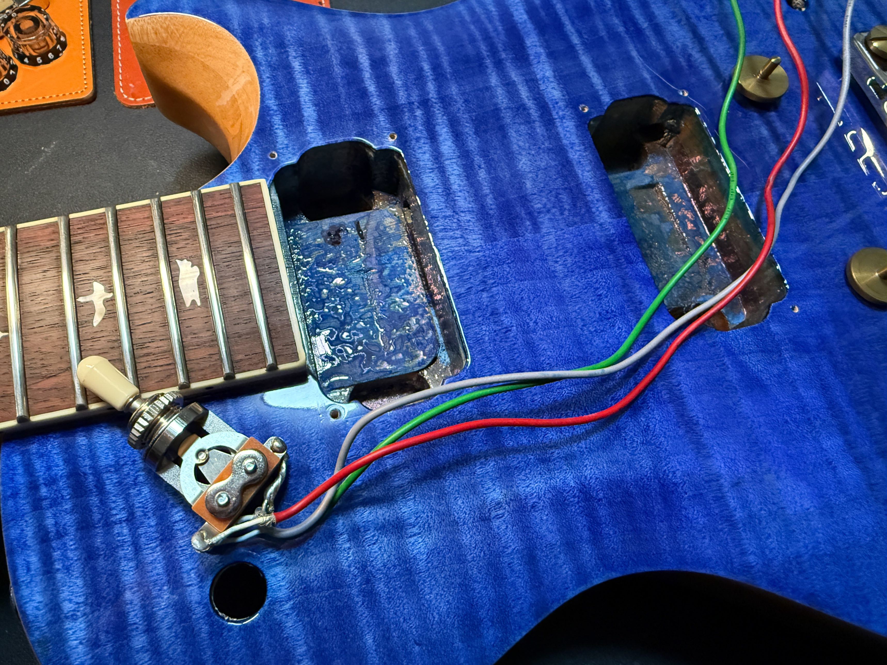 PRS SE McCarty 594 Singlecut 2023 Faded Blue Gibson Les Paul 実体配線図 wiring