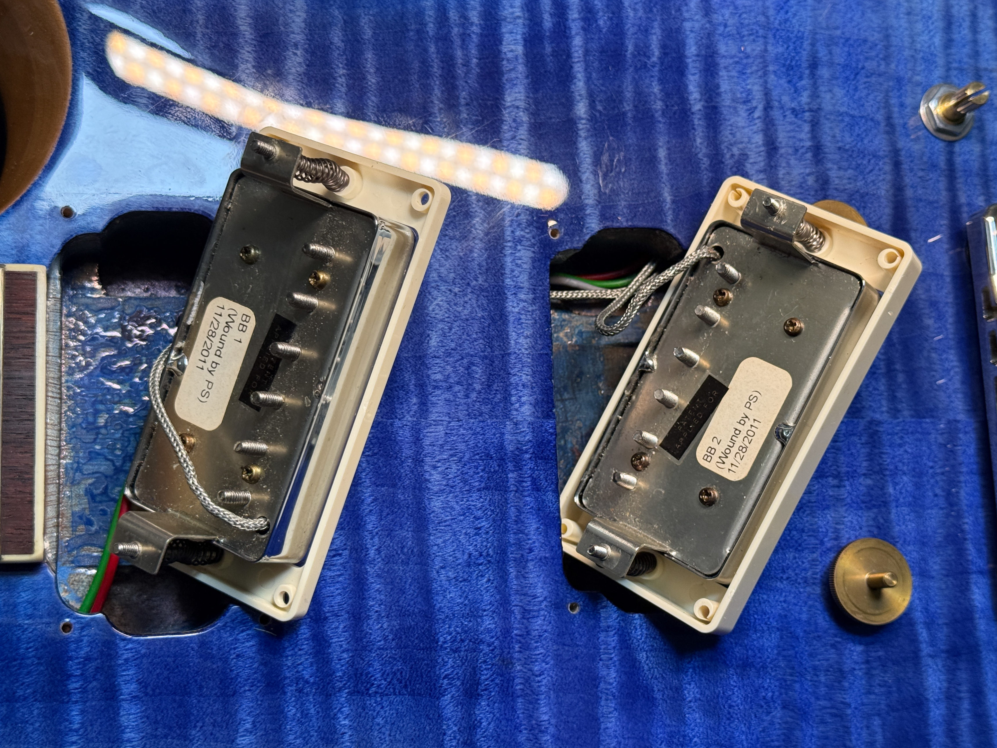 PRS SE McCarty 594 Singlecut 2023 Faded Blue Gibson Les Paul 実体配線図 wiring