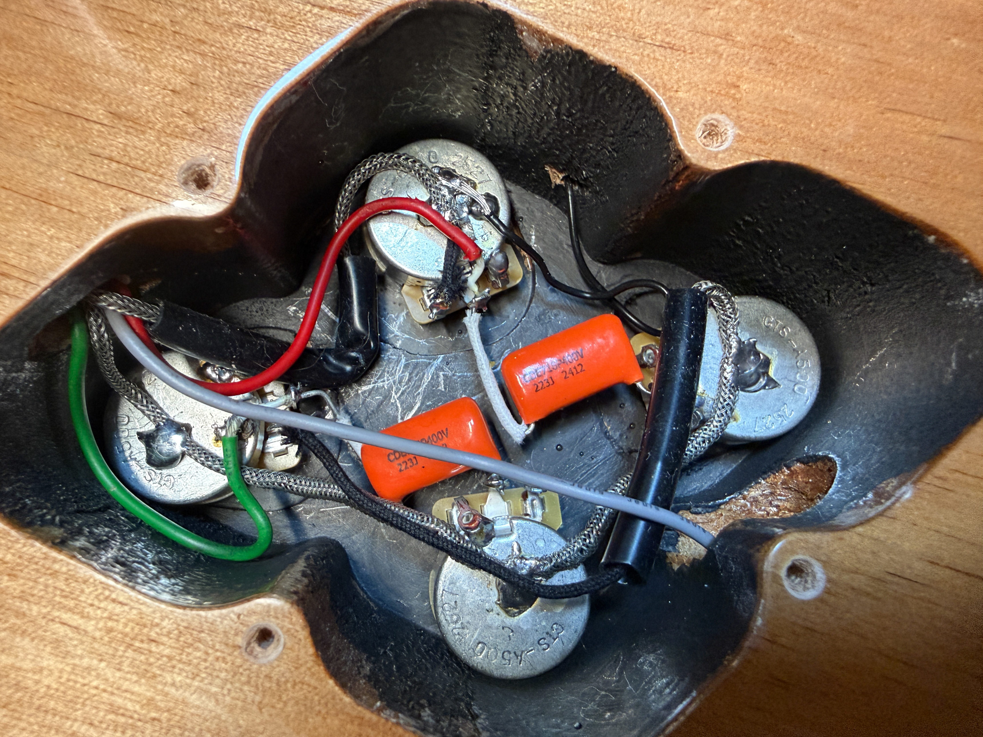 PRS SE McCarty 594 Singlecut 2023 Faded Blue Gibson Les Paul 実体配線図 wiring