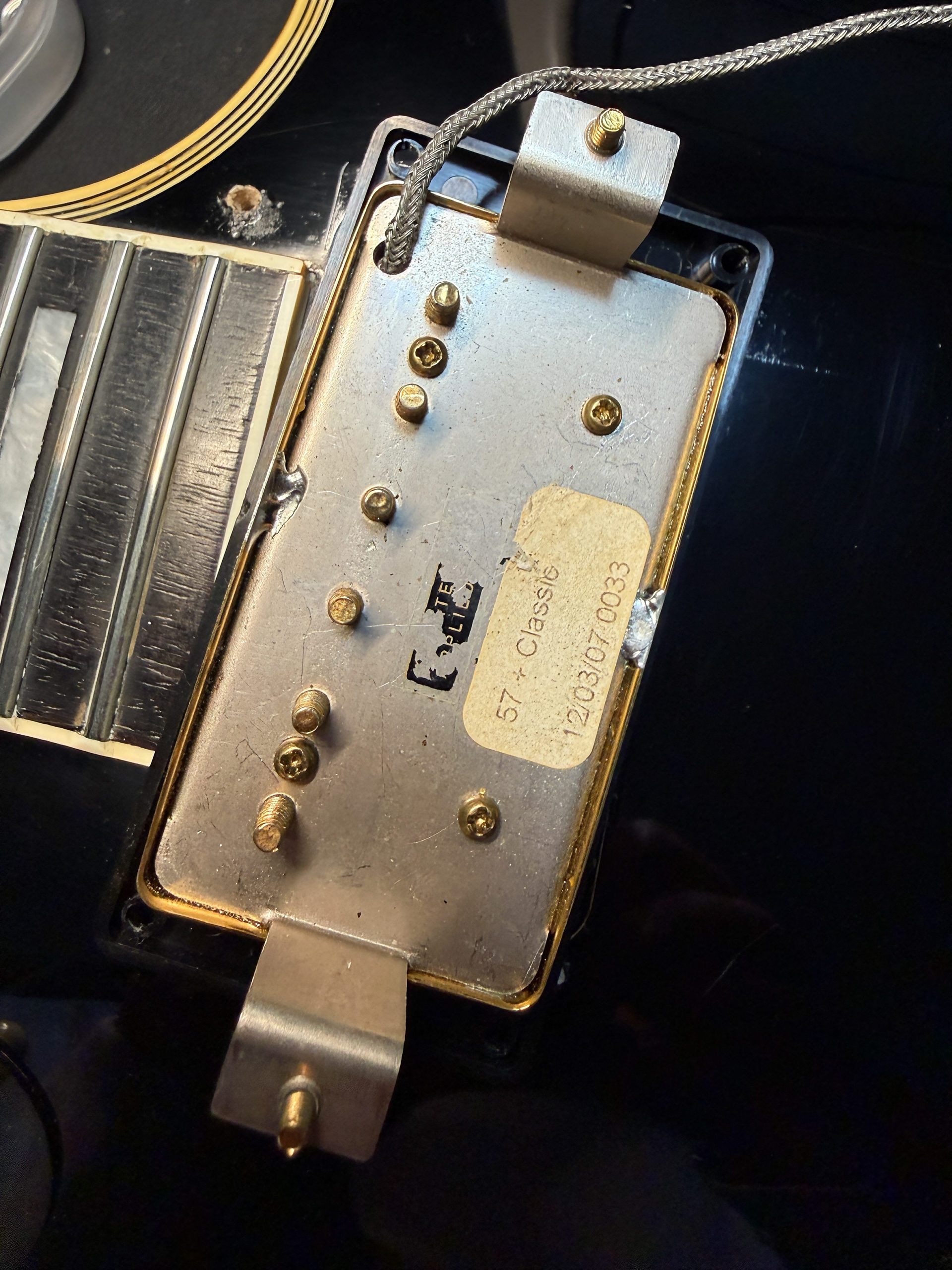 ダイアモンドインレイ　Greco EGC 550 600 グレコ Les Paul Custom レスポールカスタム フレットオーバーGibson フレットエッジバインディング 日本製 ブリッジ ディープジョイント マホガニー Orville オービル トーカイ Burst Bucker Burstbucker '57 Classic Plus CTS Potentionmeter ポット ピックアップ交換 wiring 実体配線図