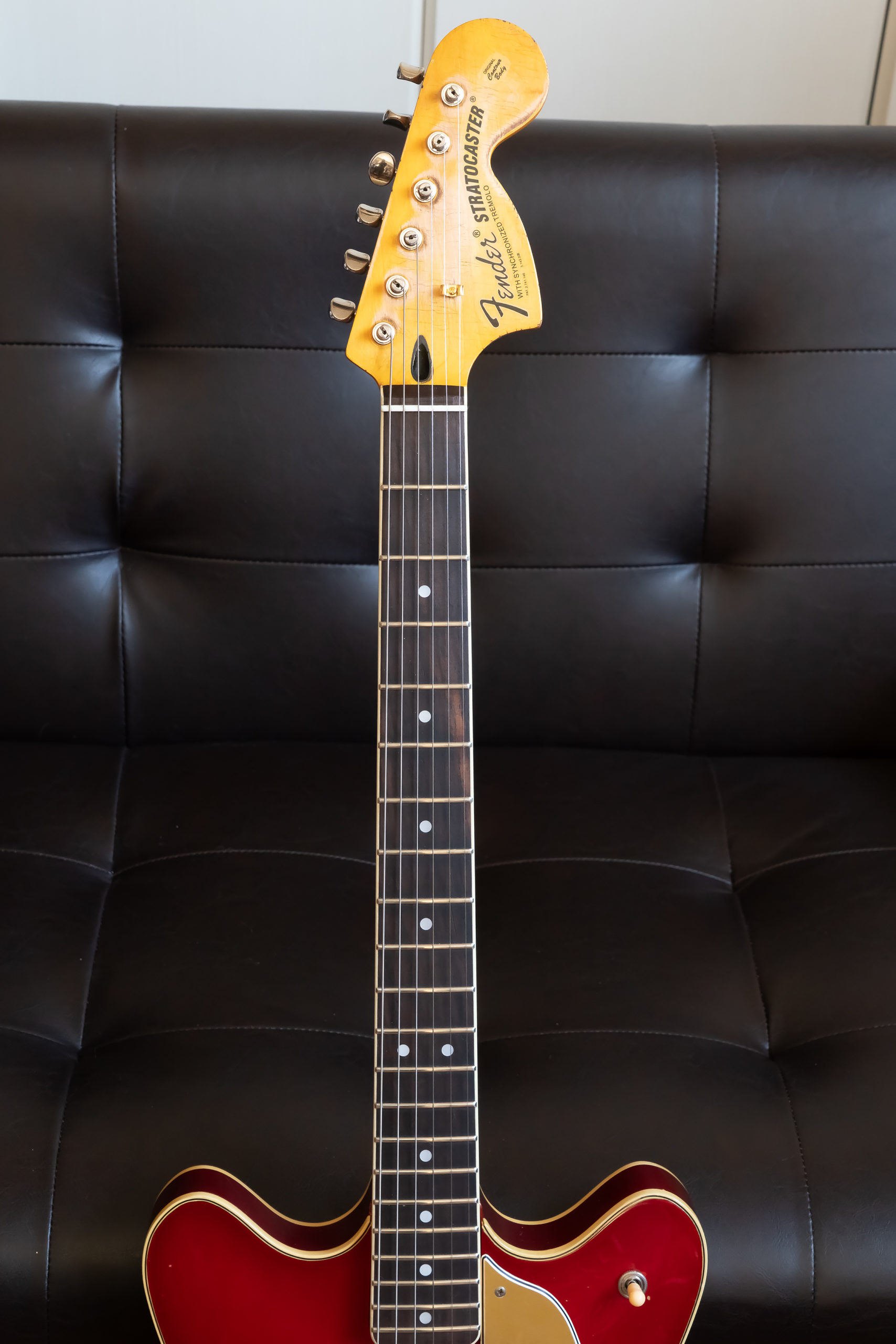 Fender Coronado 1967 Chery Red Candy Apple Red '60s ピックアップの取り付け wiring Gretsch Dynasonic